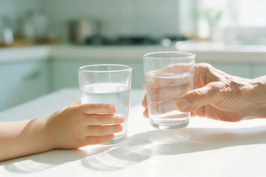 Wasser für Kinder und Senioren: Mengen, Tricks, Warnzeichen